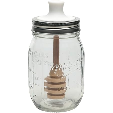 Mason Craft & More Glass Tableware Collection, HONEY JAR, Clear