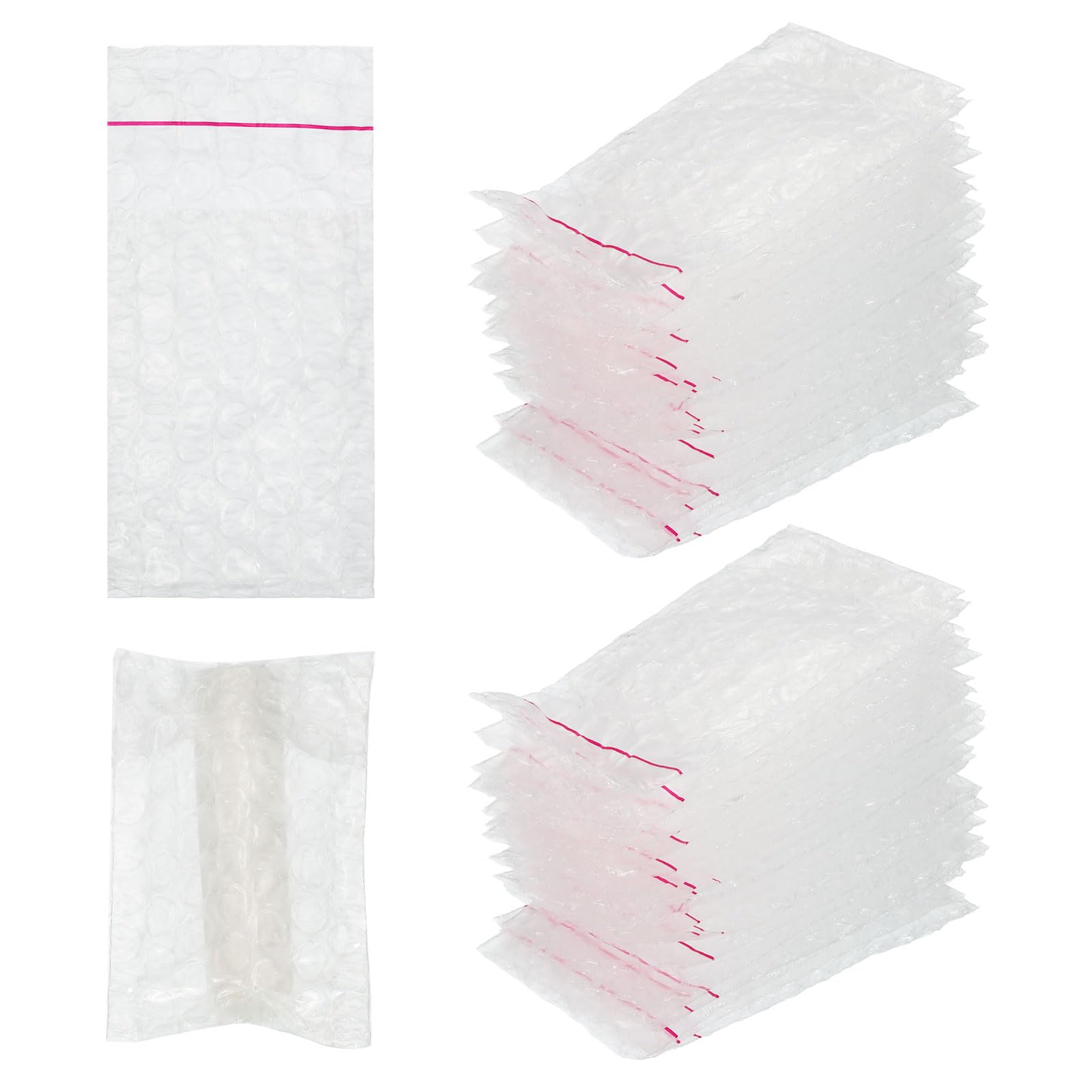 PATIKIL Clear Self Sealing Bubble Bags, (6x8cm) (200 Pcs), Lightweight Economic Bubble Wrapping Pouches Double Walled Pouches Cushioning, Suit for - Mailing Shipping/Packaging/Storage
