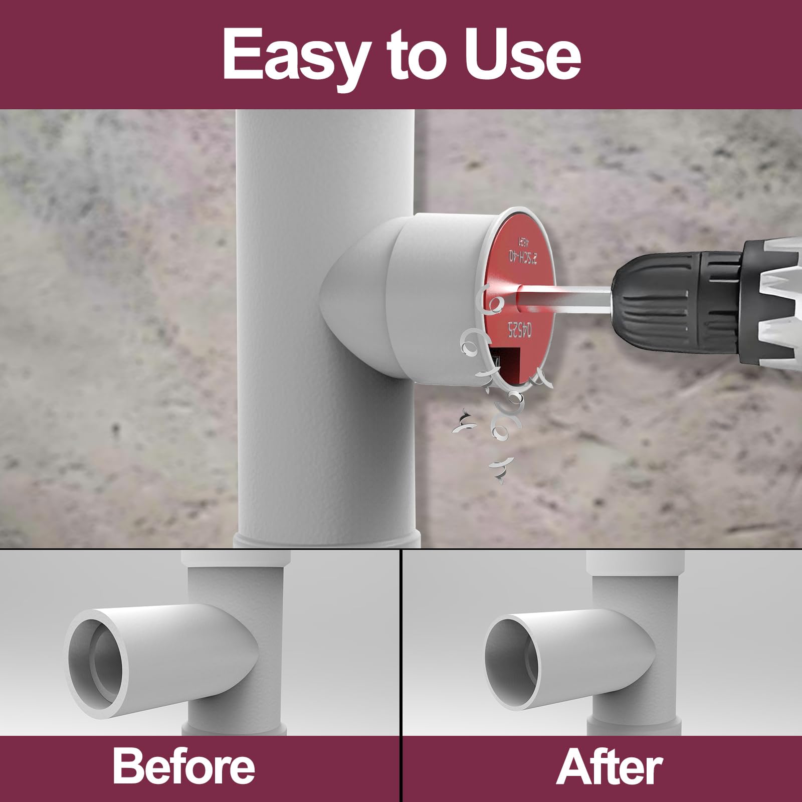 PVC Pipe Reamer - Save Fittings & Joints -5