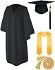 Unisex Adult Matte Graduation Cap and Gown Tassel Set with 2025 Tassel Graduation Sash Honor Cord Kit for High School College