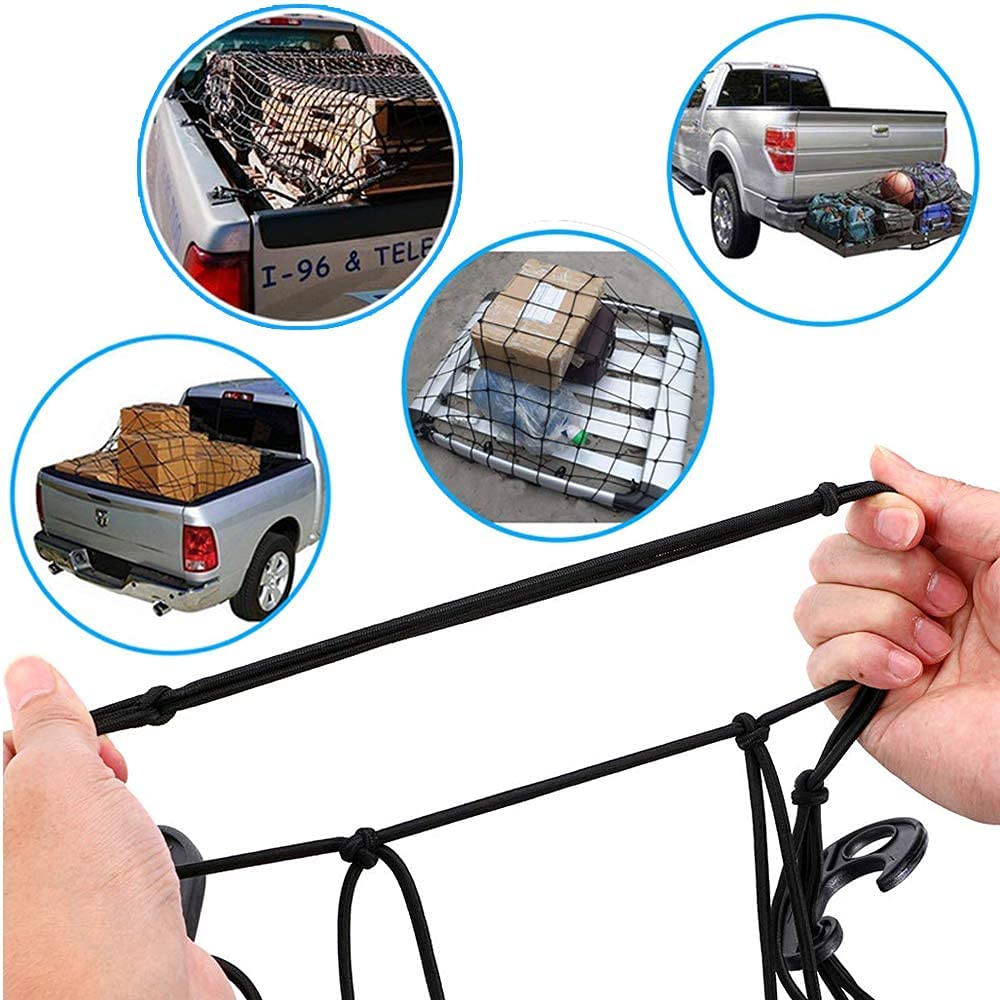 Filet de Rangement Coffre de Voiture,Filet de Protection pour Bagages de Voiture, pour galerie ou Coffre,La Grille 8x11 cm Retient Les Articles Plus étroitement