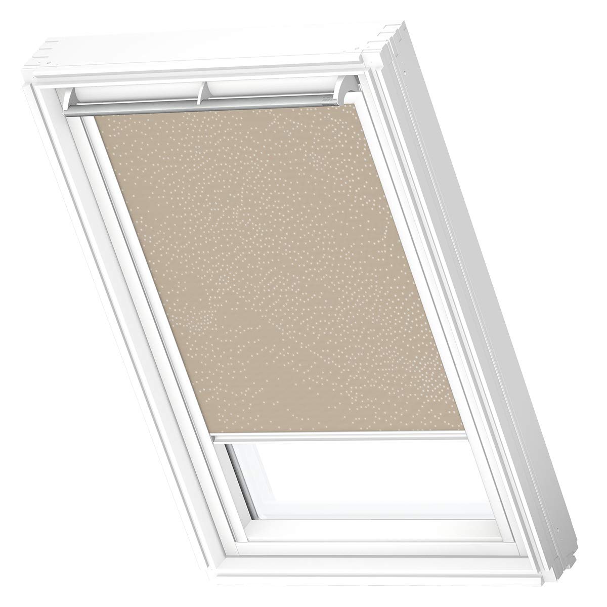 VELUX Original Roof Window Blackout Blind for F06, Natural, with White Guide Rail