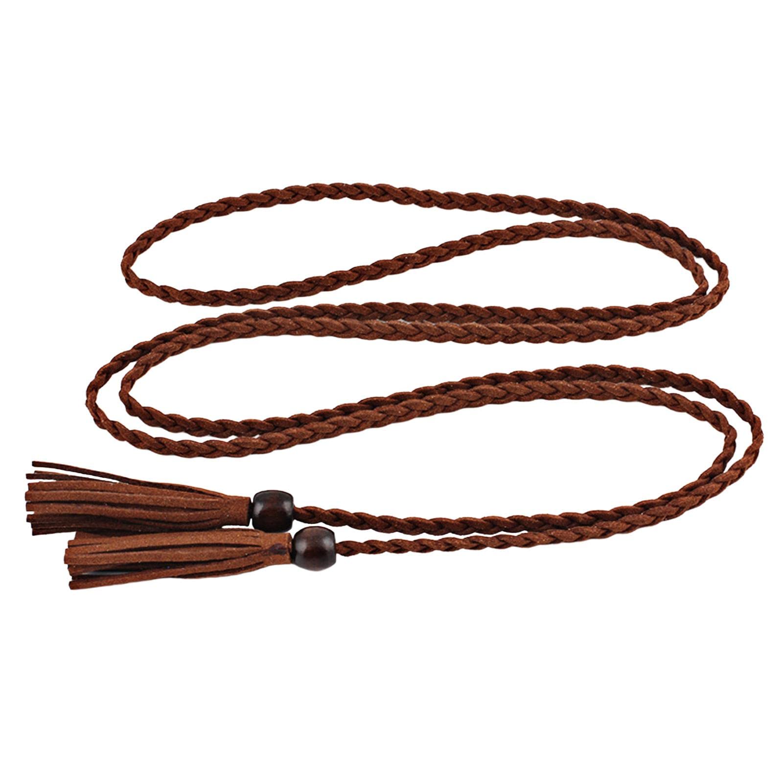 calandis CALANDIS™ Womens Waist Belt Waistband Jeans Waist Rope Retro Style Accessories Woven Dark Brown | Belts | Womens Accessories-picture-15