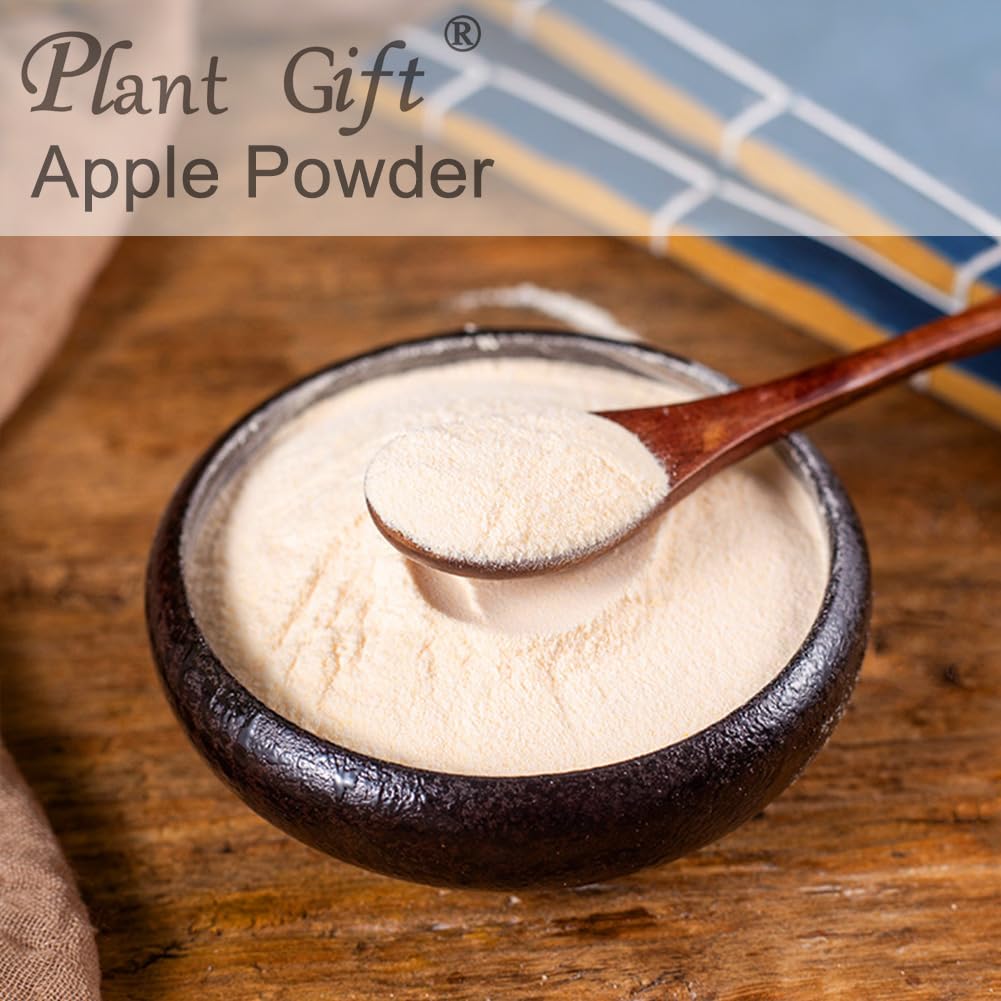 100% Natural Pure Apple Powder 100g/3.52oz 苹果粉 para batidos, batidos, panadería y bebidas, té, jugos | sin conservantes, sin azúcar añadido