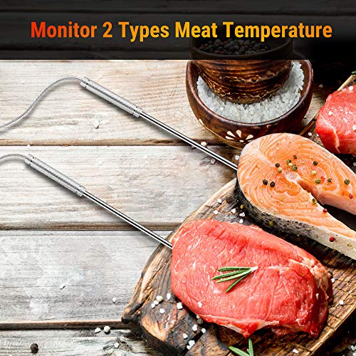 ThermoPro TP08S Wireless Digital Meat Thermometer for Grilling Smoker BBQ Grill Oven Thermometer with Dual Probe Kitchen Cooking Food Thermometer