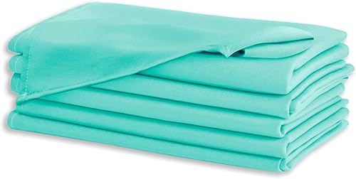 Miniatura 2 de Hiasan Juego de 6 servilletas de tela, 18 x 18 pulgadas, lavables color beige con bordes con dobladillo para restaurantes, bodas y vacaciones