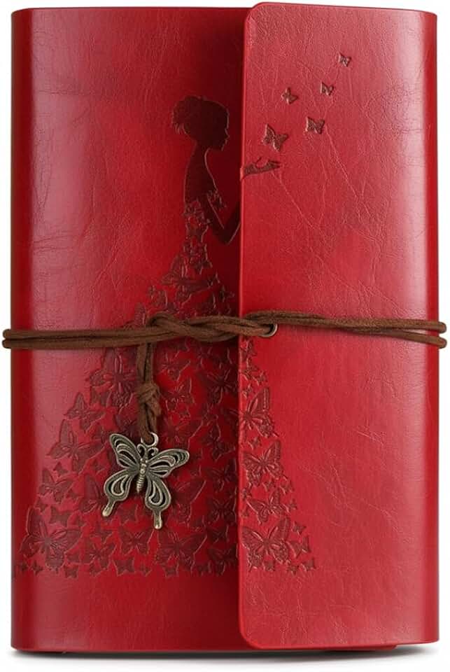 Diário Vintage Feito à Mão, Caderno de Viagem A6 em Couro com Encadernação Artesanal e Folhas Soltas, Bloco de Notas de Bolso