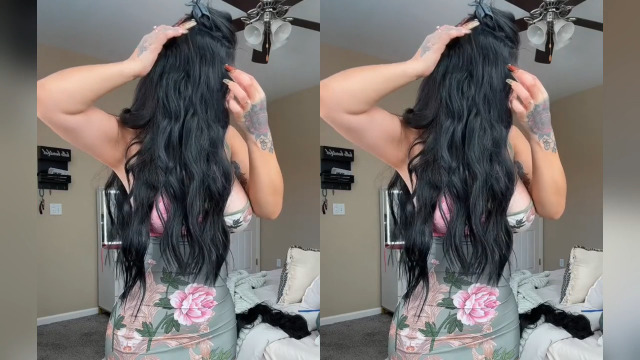 Amazon.com : ALXNAN Clip in Long Wavy Synthetic Hair Extension 24