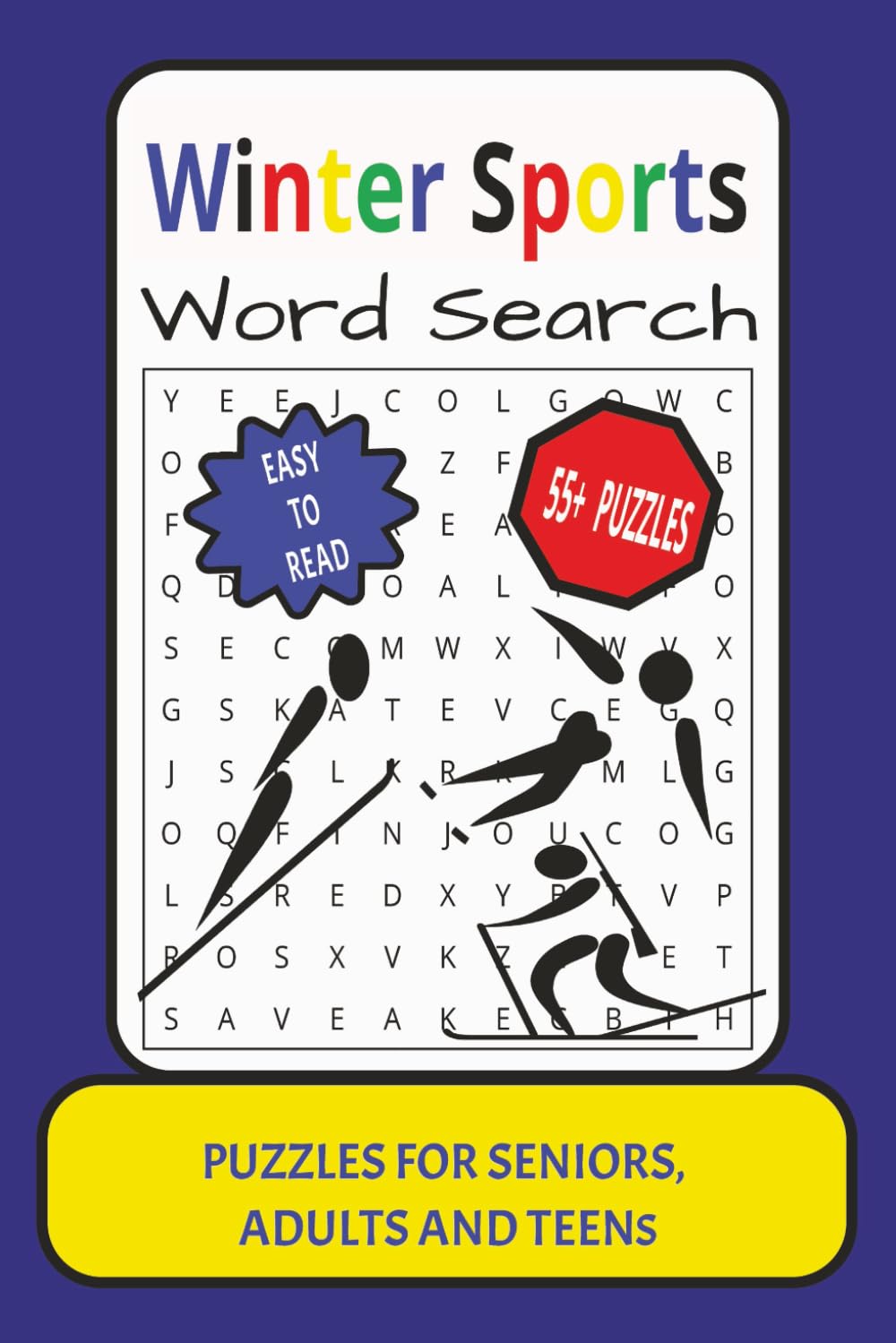 Winter Sports Word Search: Word Search with Easy to Read Print about Winter Sports, Puzzle Book, Winter Sports Activity, Brain Games, Athlete and More ... (Sports and Activities Word Search Book)