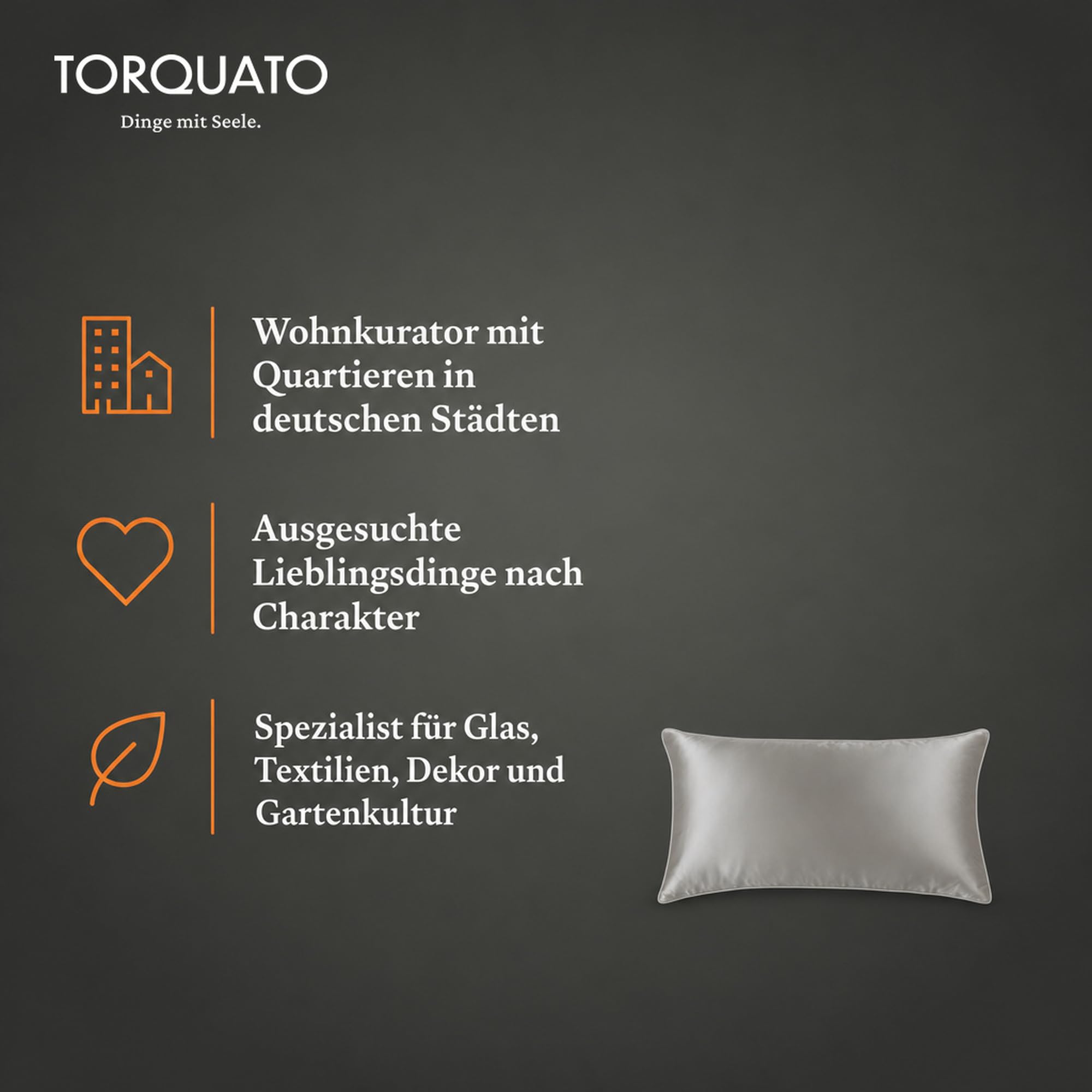 Torquato Seidenbettwäsche Kissenbezug 40x80 cm Braganza Silbergrau