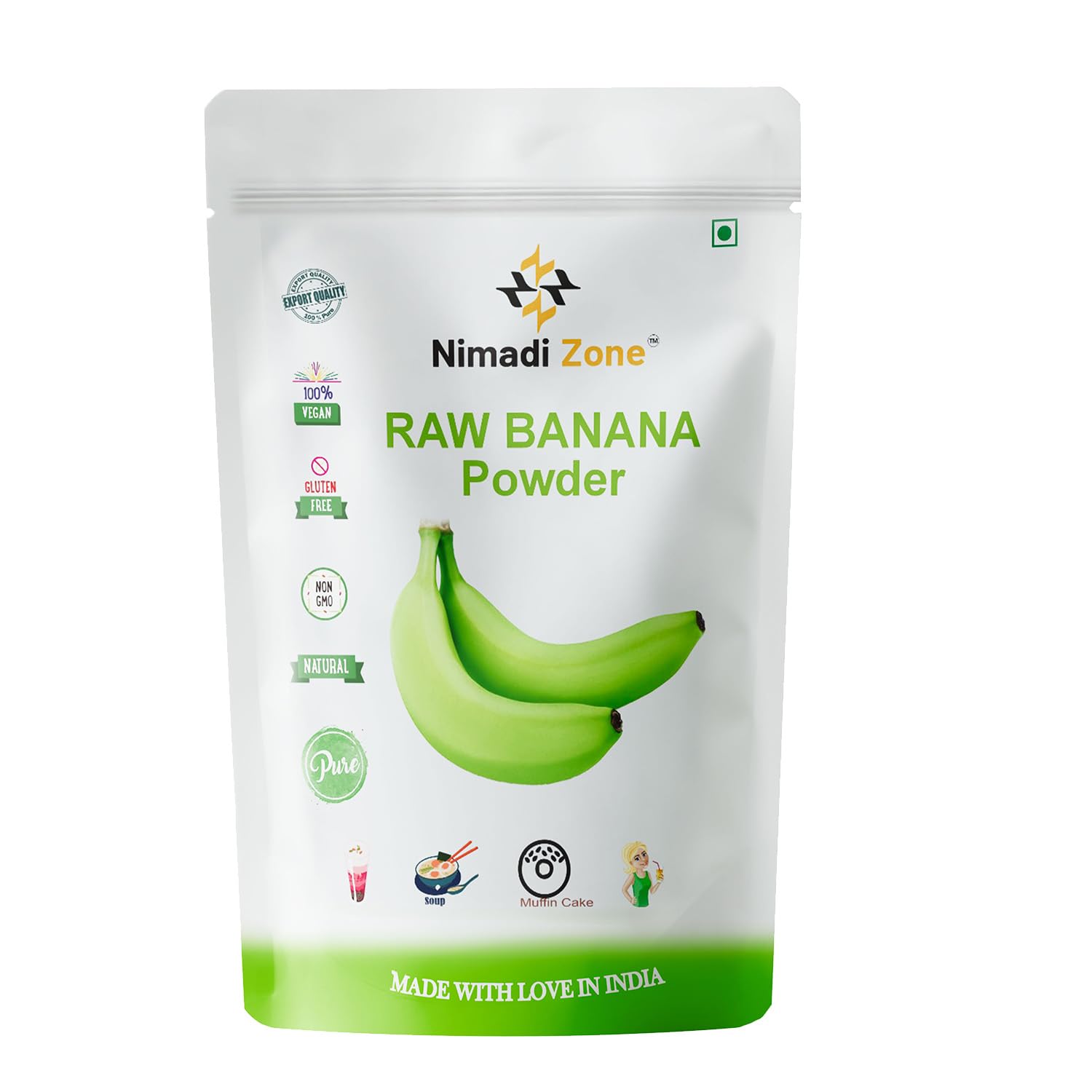 Nimadi Zone Raw Banana Powder | All Natural - 500 GM x 2 = 1 KG by Nimadi Zone-picture-19