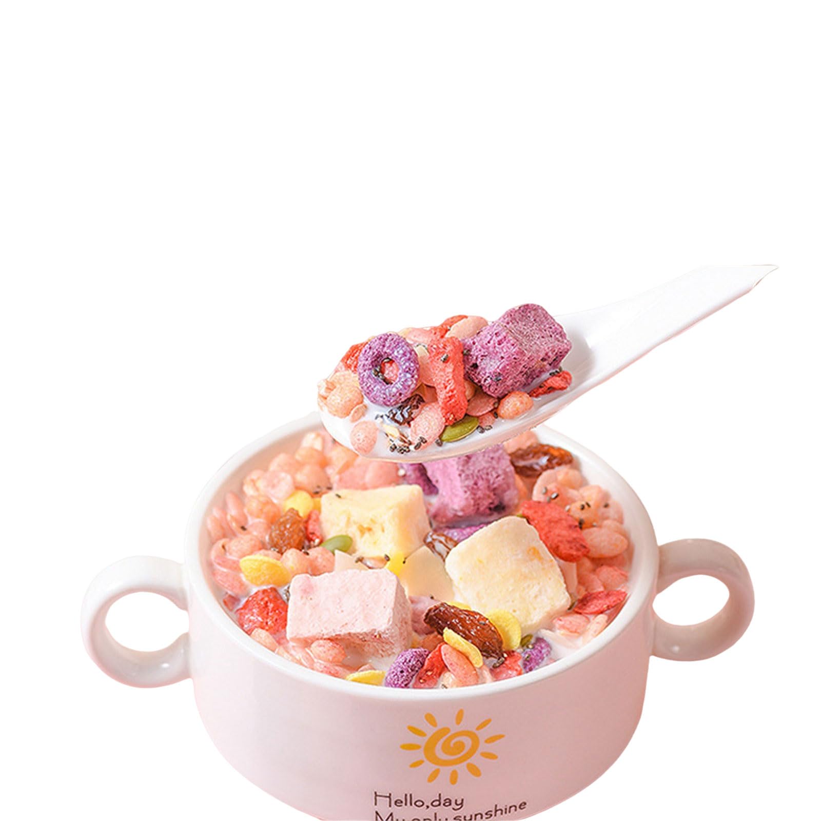 Instant nutritious breakfast oatmeal Chia Seed Grain Yogurt Peach Cereals 14.1 oz/400g Breakfast meal oat cereal