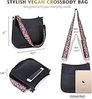 Vista 2 de Viva Terry - Bolsa bandolera de cuero vegano, moderna, con correa ajustable