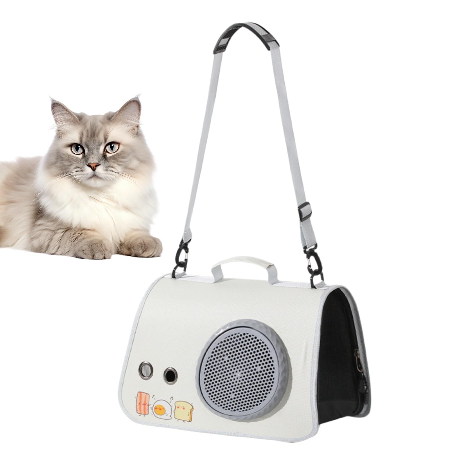 Sac de transport pour chat et animal domestique imperméable en tissu respirant à bandoulière