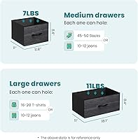 Vista 132 de OLIXIS Cómoda de 5 cajones para dormitorio, torre de almacenamiento de tela para sala de estar, entrada, marco de acero resistente, parte superior