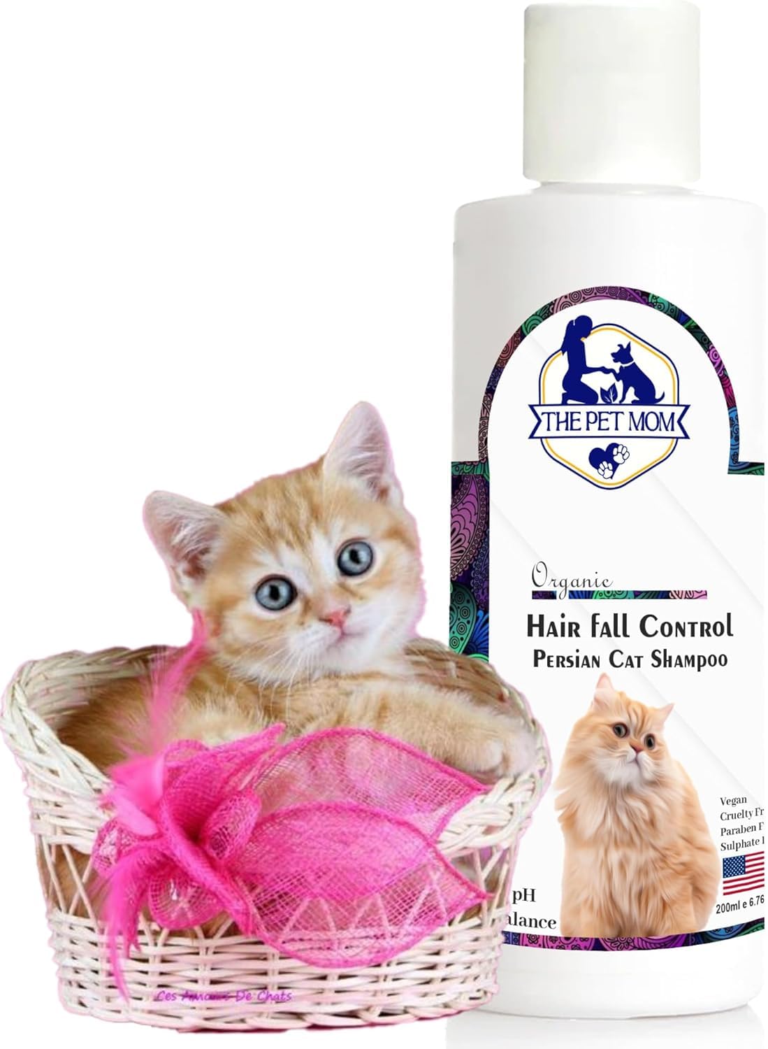 Persian Cat Shampoo Hair Fall Control Help In Hair Shed Control,Strengthening Coat & Reduces Hair Fall,Soft,Cleans & Conditions|Cat Hair De-Shedding Cleanser|All Cat Breed - 200 Milliliter-image-5