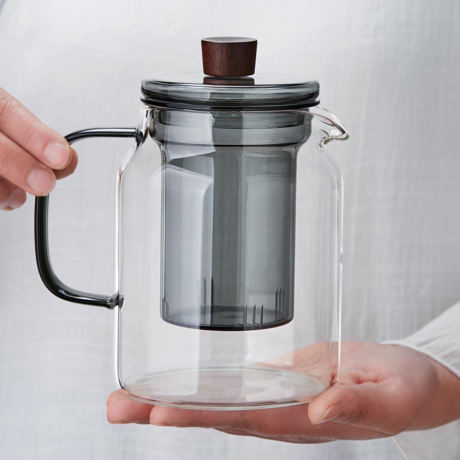 直火対応 ガラス急須ティーポット 1000ml - 耐熱・割れにくい 【公式通販】