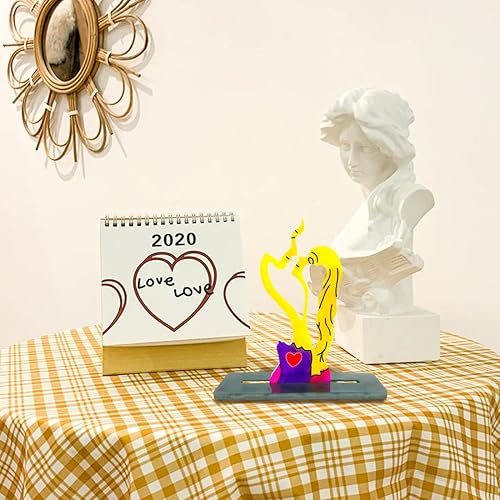 Miniatura 4 de Voyyphixa Molde de resina para esculturas de pareja, kit de molde de silicona de estatua abstracta, molde de fundición epoxi para amantes del beso