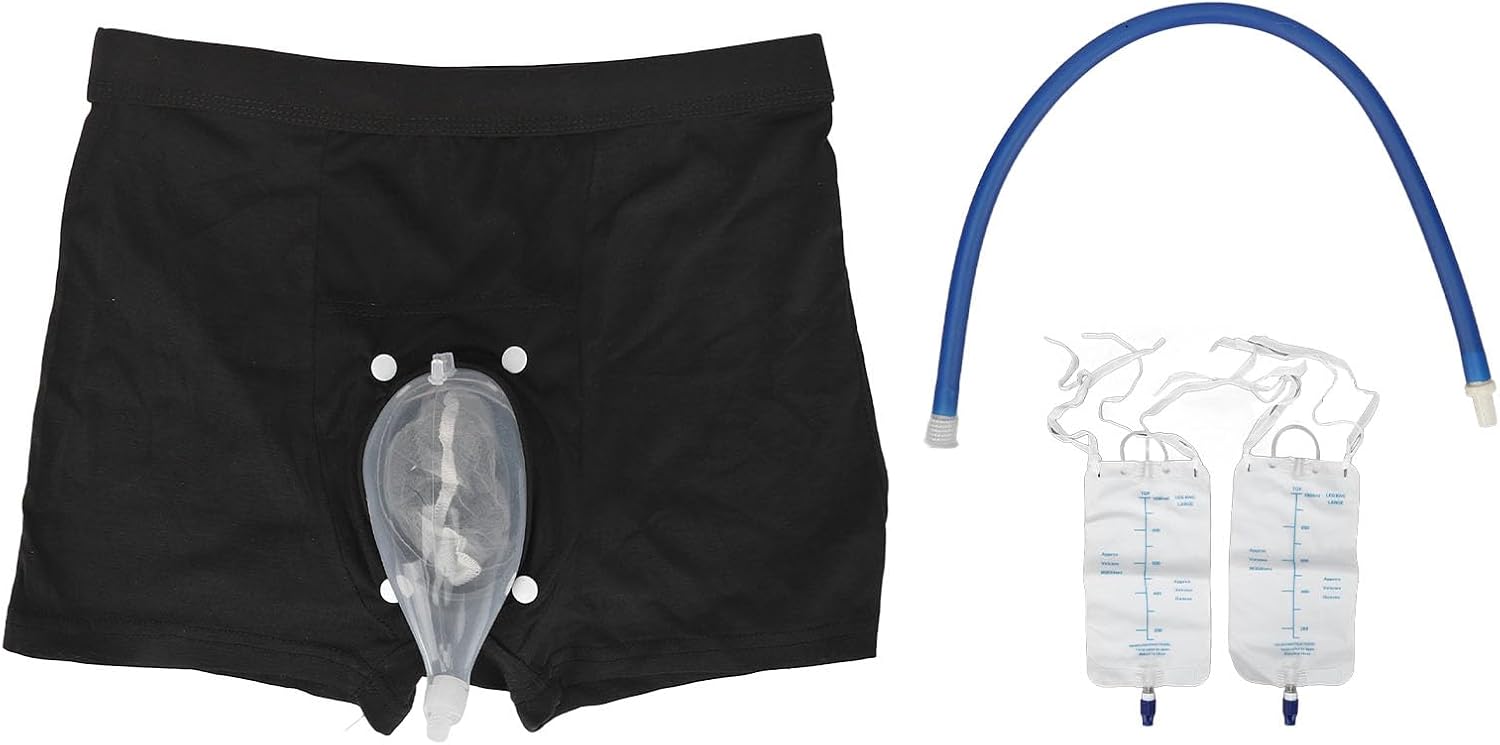 Male Urine Collector, Wearable Silicone Urine Collector Bag Prevent