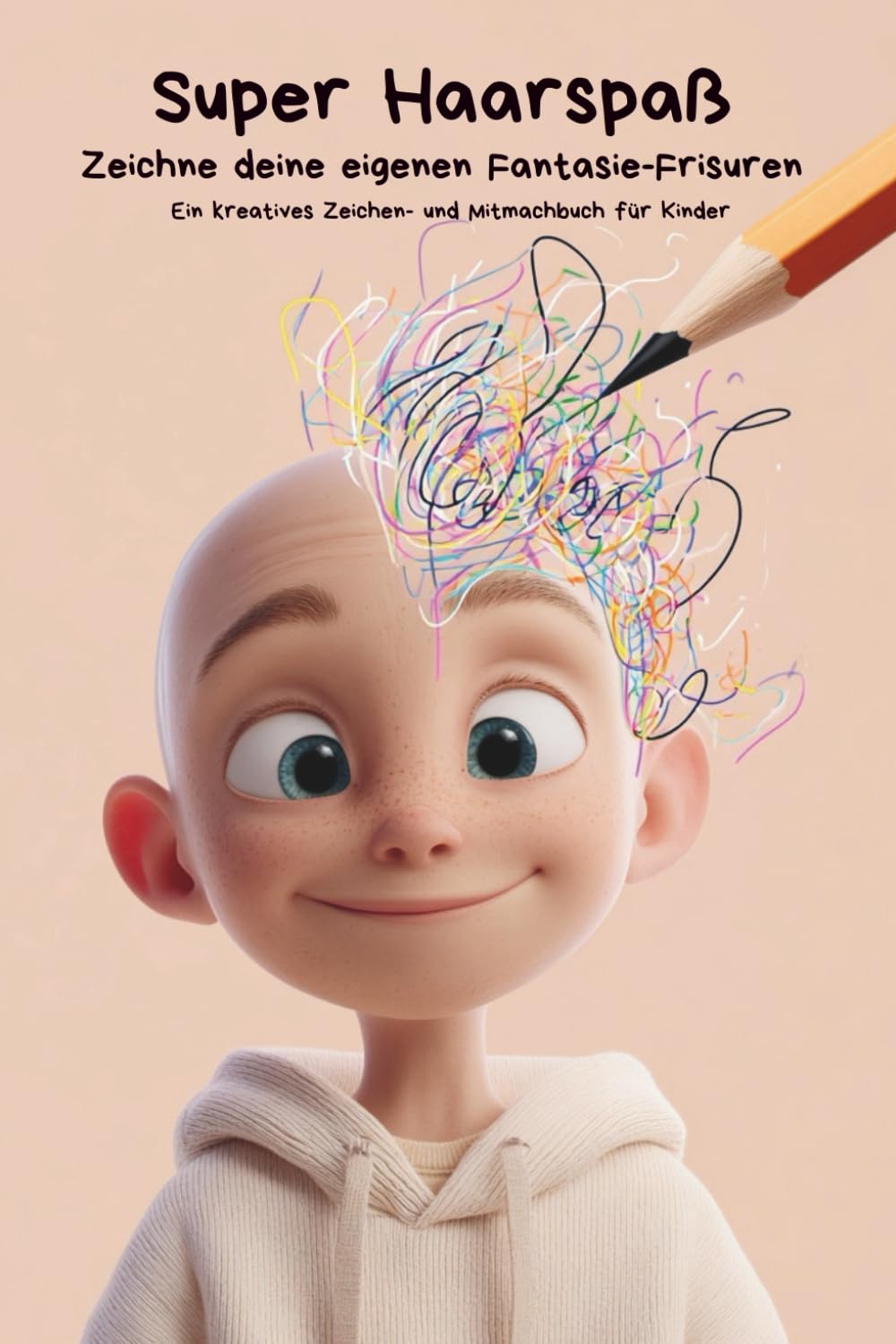 Super Haarspaß: Kreatives Zeichen- und Mitmachbuch zum Gestalten lustiger Frisuren – mit Gesichtern & Figuren – für Kinder ab 5 Jahren