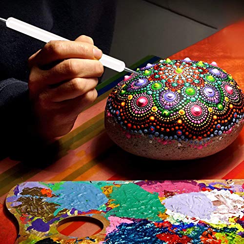 E Shopping Embossing Stylus Double End Tracing Dotting Pen Tool Set for Nail Art & Carbon Transfer Paper Painting Pottery Clay Indentation - 5 Pcs - Image 3