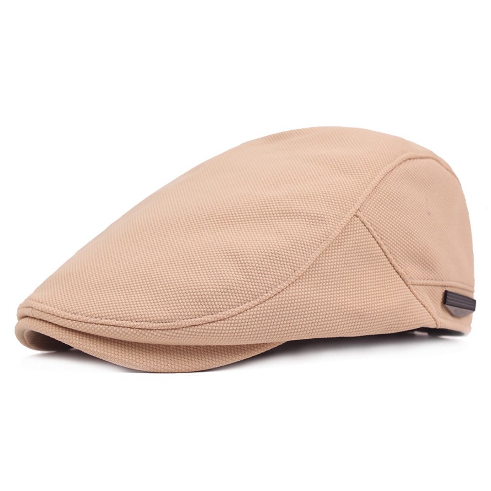 RICHTOER Beret Adjustable Polyester Newsboy Cap Stylish Breathable Flat Hat for Men Women