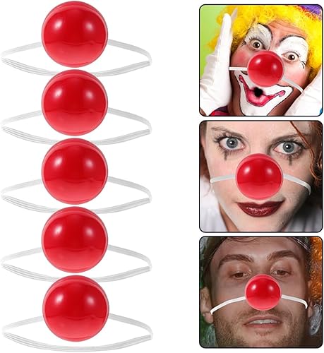 Miniatura 9 de STOBOK Nariz roja, 5 piezas de nariz de payaso LED, nariz roja iluminada, nariz de payaso brillante, nariz de payaso, accesorios de vestir para