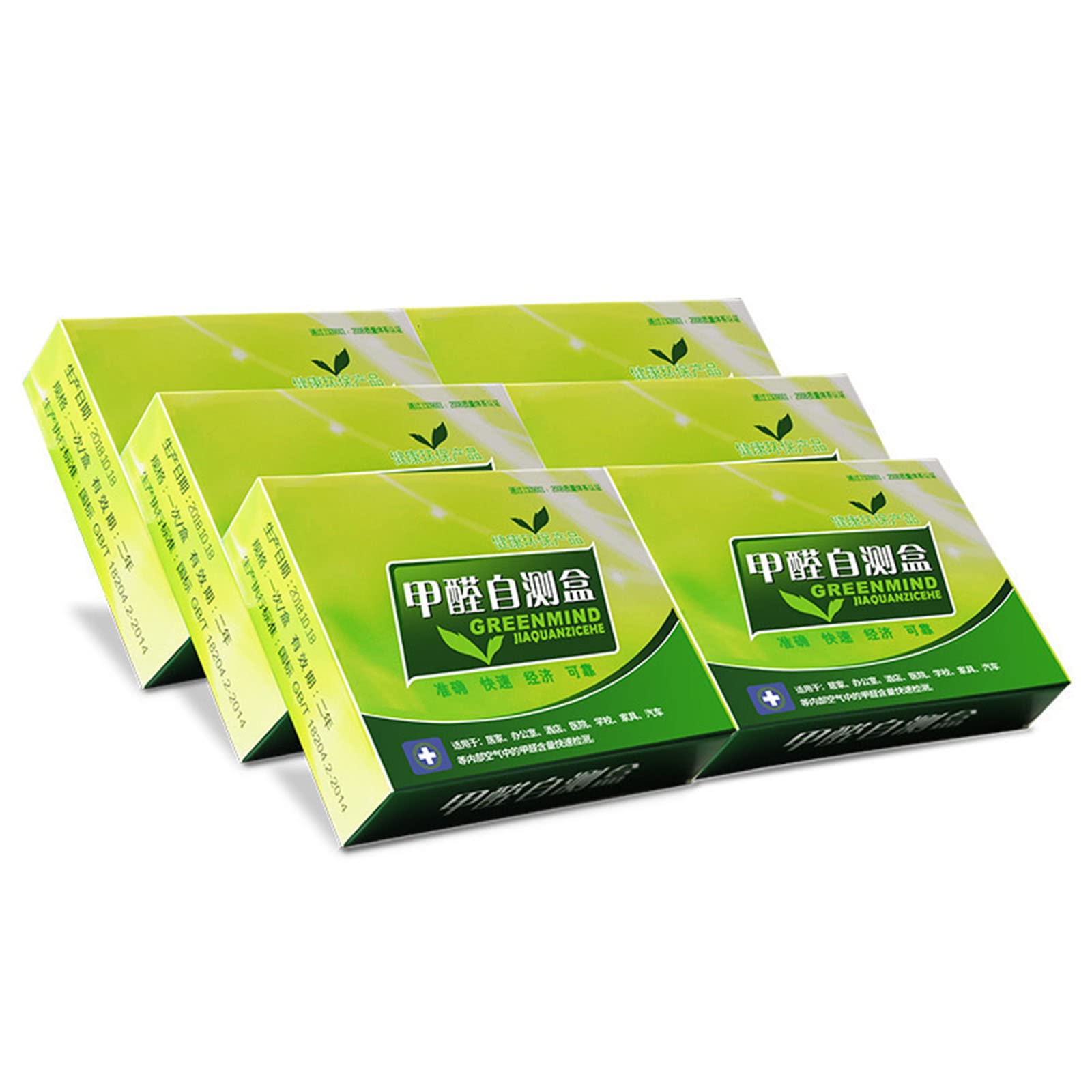 Pepisky 6 boxs Formaldehyde Test Kit Test Paper New House Indoor Air Quality Test Reagent Test Tube Tester Home Self-test Gas