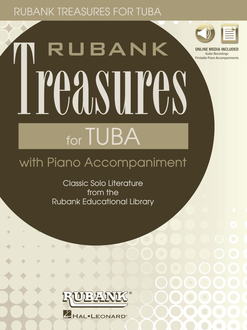 Partitions Tuba Rubank Treasures avec accompagnement piano et audio
