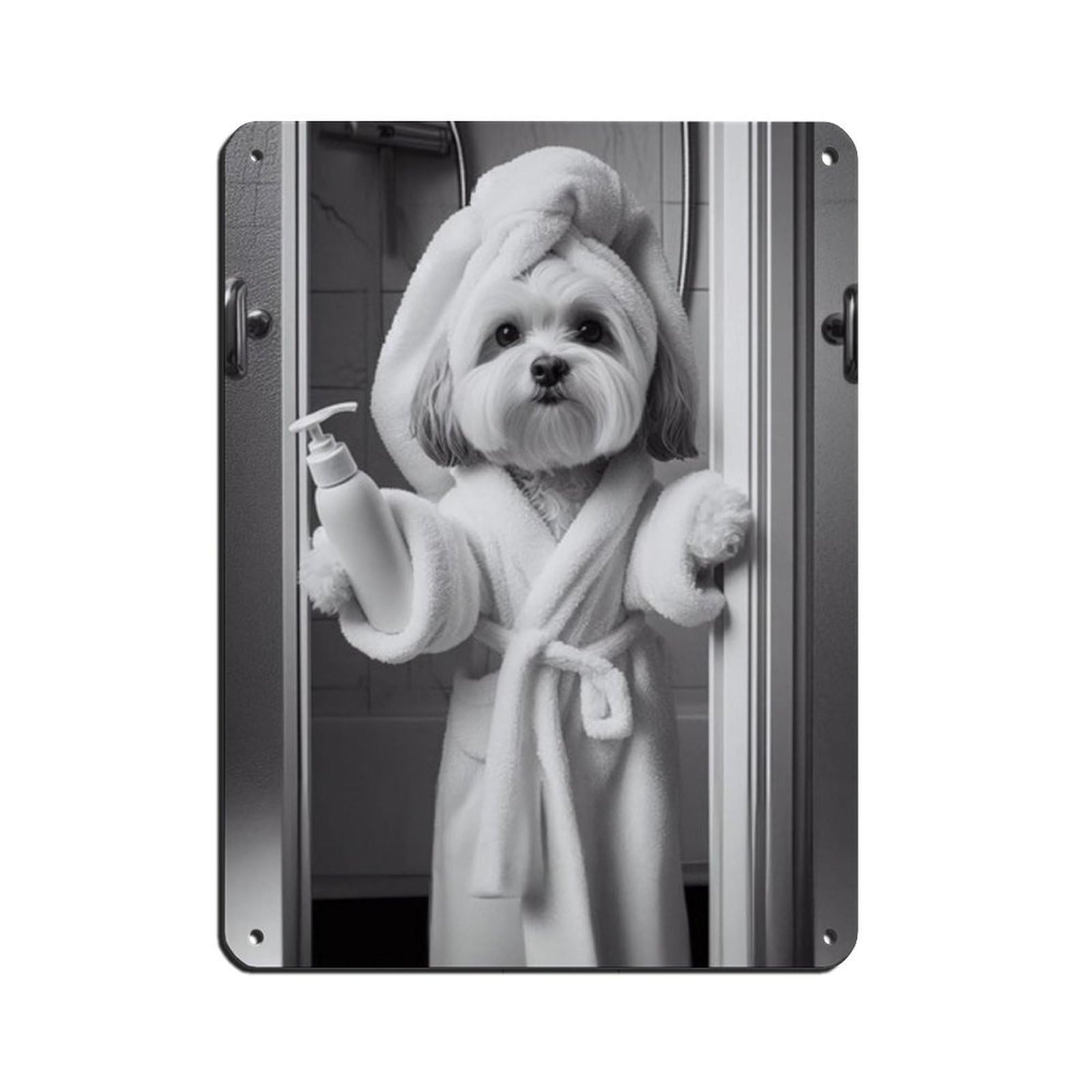 Havanese Bathroom Art Poster Retro Poster Metal Tin Sign Chic Art Retro Iron Painting Bar People Cave Cafe Family Garage Poster Wall Decoration 12x16inch(30x40cm)