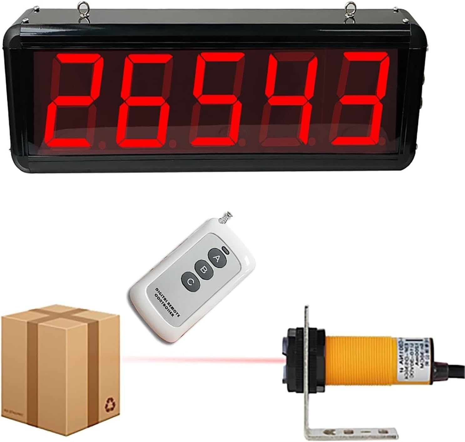 Contatore digitale, conteggio fino a 99999, distanza sensore 5M, memoria di spegnimento, per fabbriche e officine