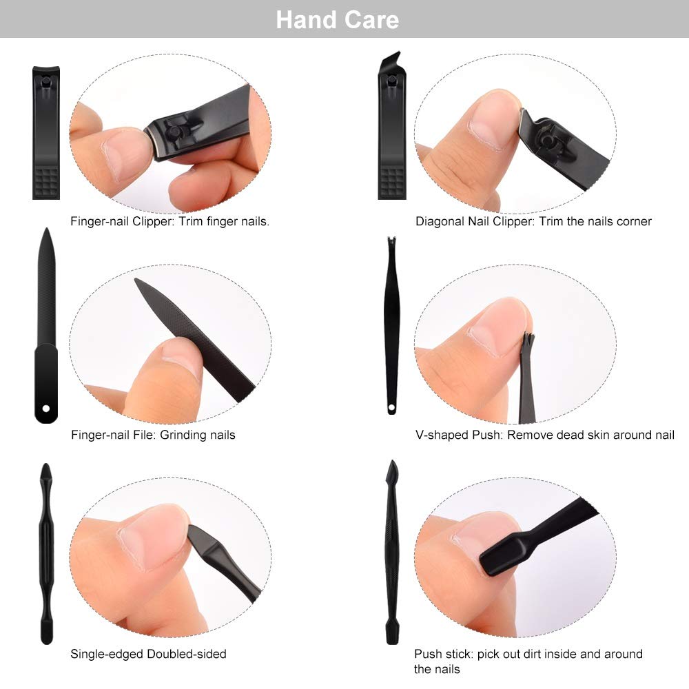 1 zestaw obcinacz do paznokci ze stali nierdzewnej trymer ucho patyczek zestaw do pielęgnacji zestaw do manicure Pedicure Toe Nail Art przybory kosmetyczne zestawy