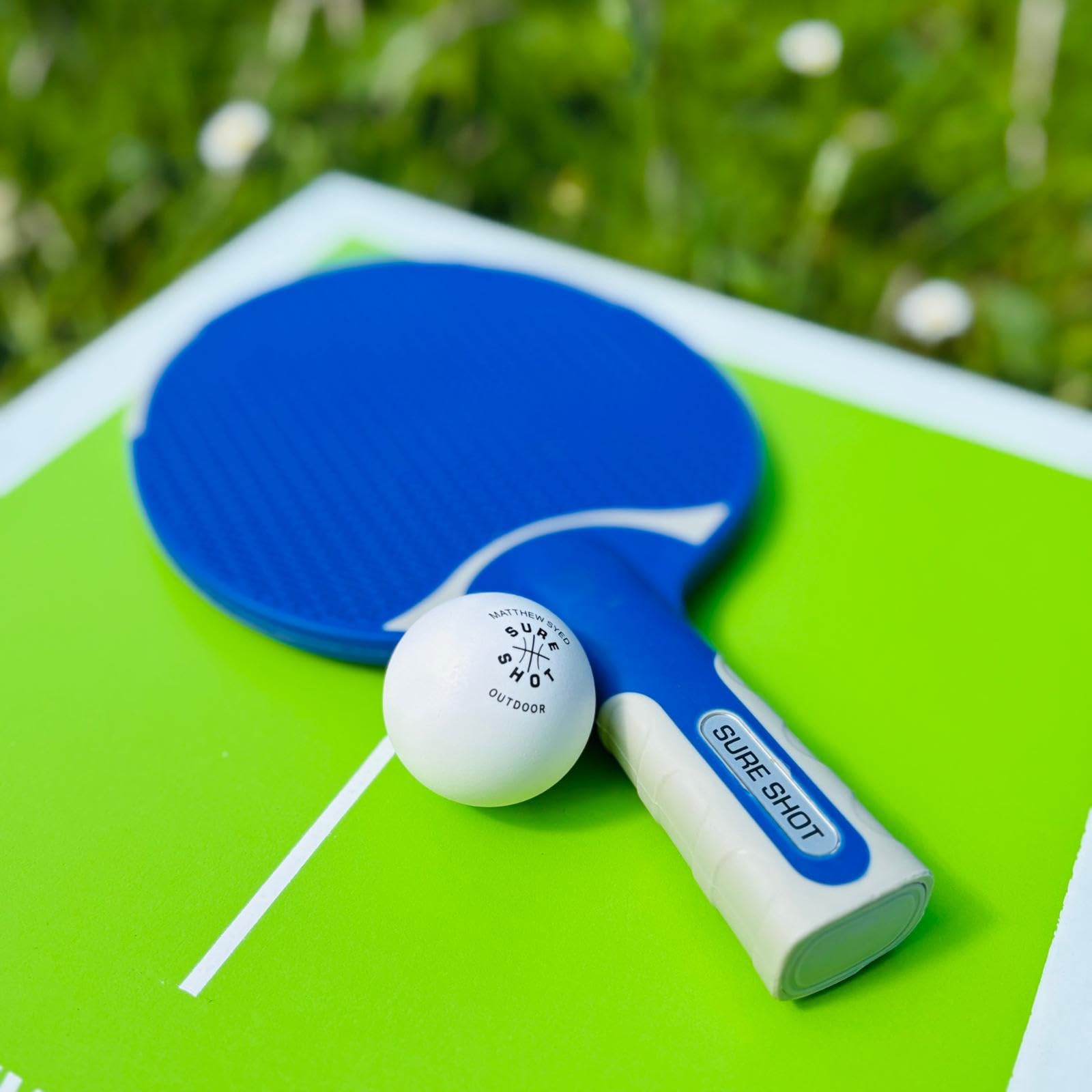 Sure Shot Bate de Tenis de Mesa para Exteriores Matthew Syed, Azul, Talla única