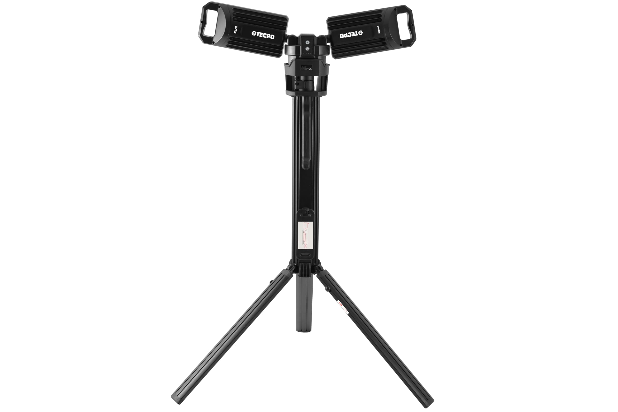 TECPO Foco de trabajo LED Duo de 5000 lúmenes, inalámbrico, con batería y trípode, alcance de hasta 90 m, 7000 K