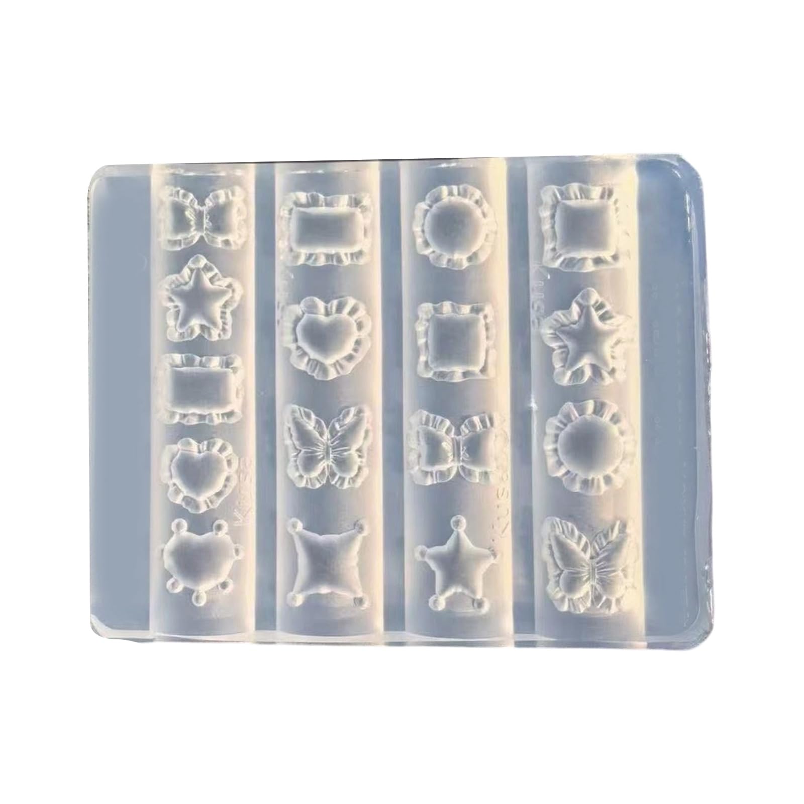 Maxtonser Silicone Nails Art Mold Accessory Delicate Shape 3D Nails Decorative Mold Silicone Texture for Various Nails Types