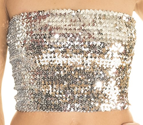 The Turkish Emporium - Tubo elástico de lentejuelas con purpurina metálica brillante