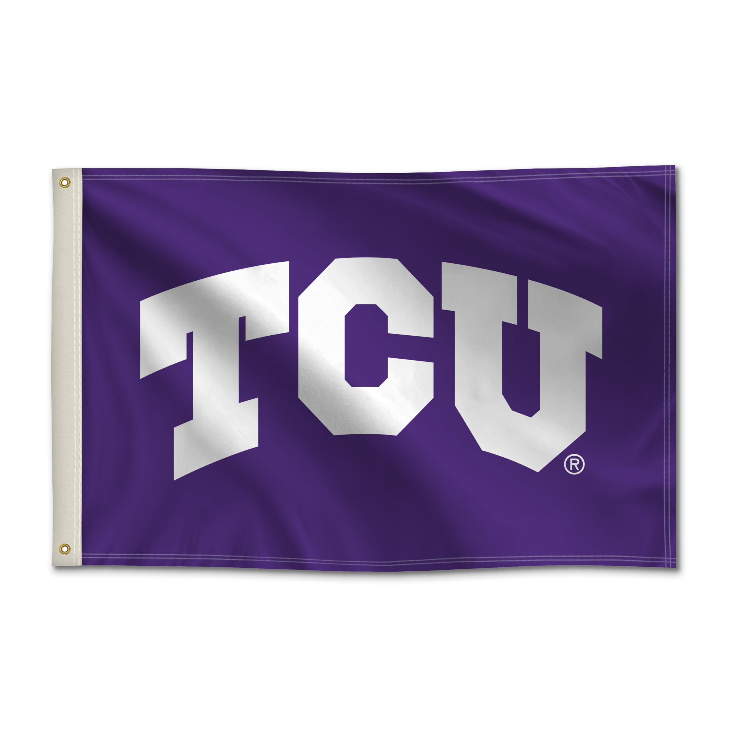 TCU Horned Frogs College Sports Printed Flag - NCAA Licensed - Nylon - School Banner (Purple, White) (2' x 3')