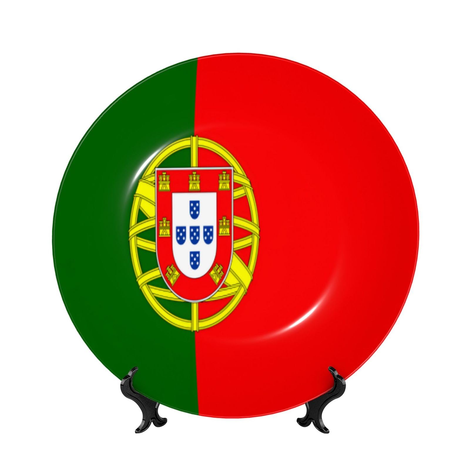 Plato de porcelana de la bandera portuguesa perfecto para regalar en ocasiones especiales