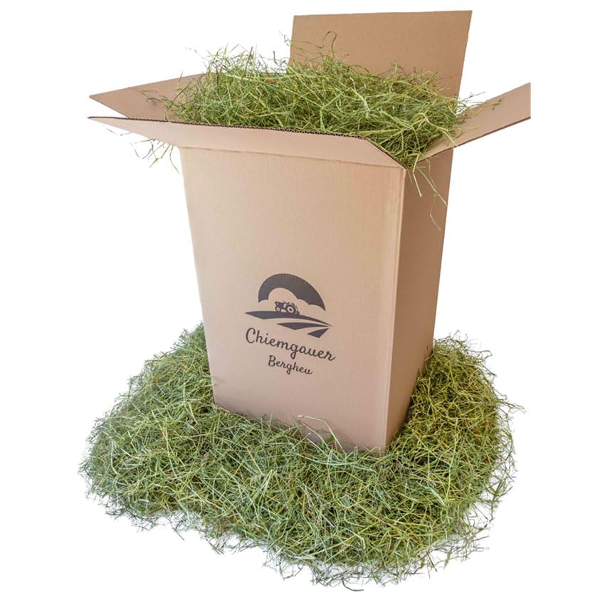 Chiemgauer Bergheu, Trocknungsheu, Futterheu im praktischen Vorteilspack 8kg für Hamster, Hasen, Kaninchen, Meerschweinchen & Co.