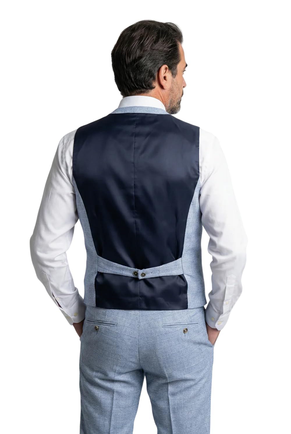 Abito da sposo a tre pezzi Glen Check in tweed, venduto separatamente.