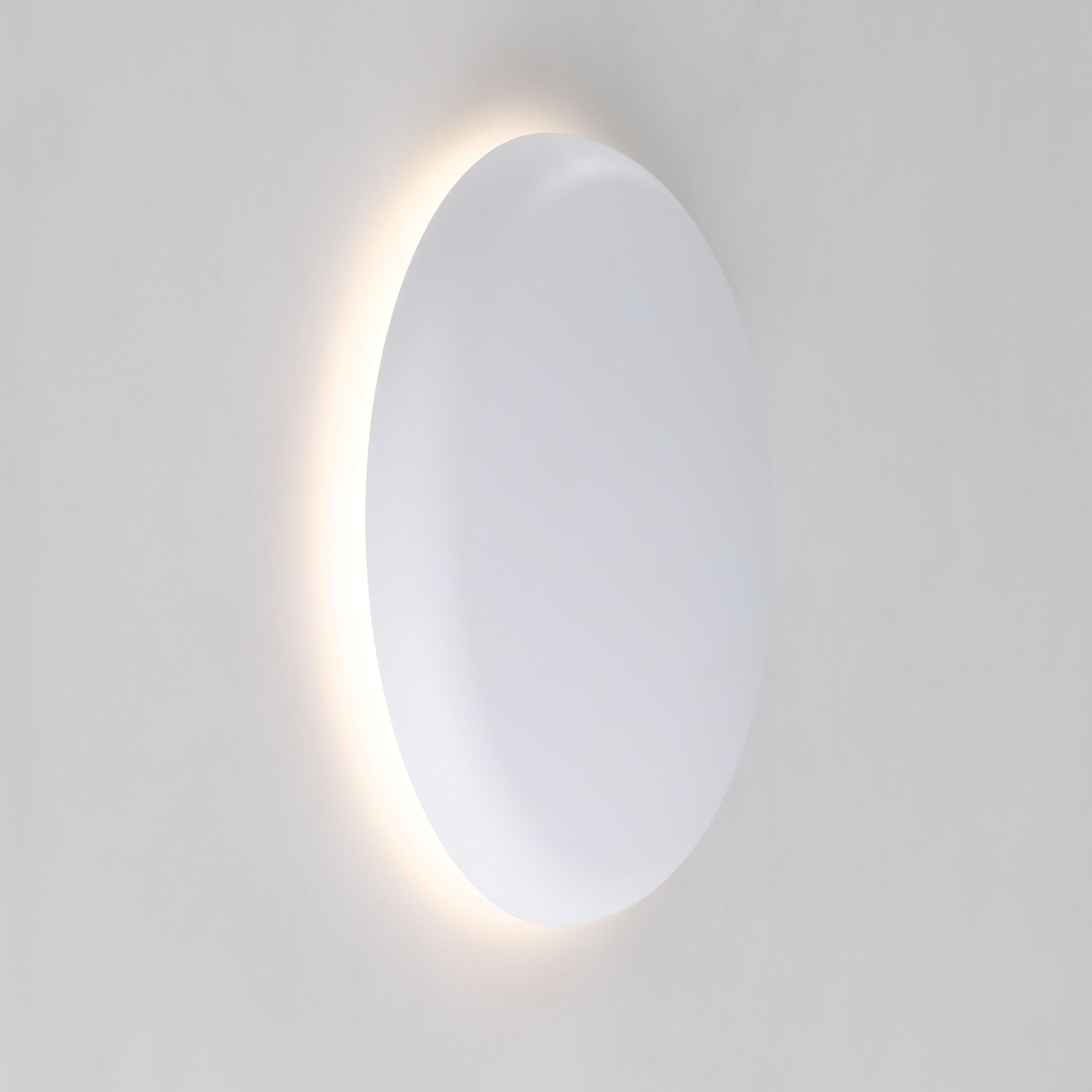 EGLO LED Wandleuchte innen Porciano, aufladbare Wandlampe mit indirekter Beleuchtung, magnetischer Wandspot mit Fernbedienung, Kunststoff in Weiß, warmweiß-kaltweiß, Ø 20 cm (Packung mit 3)