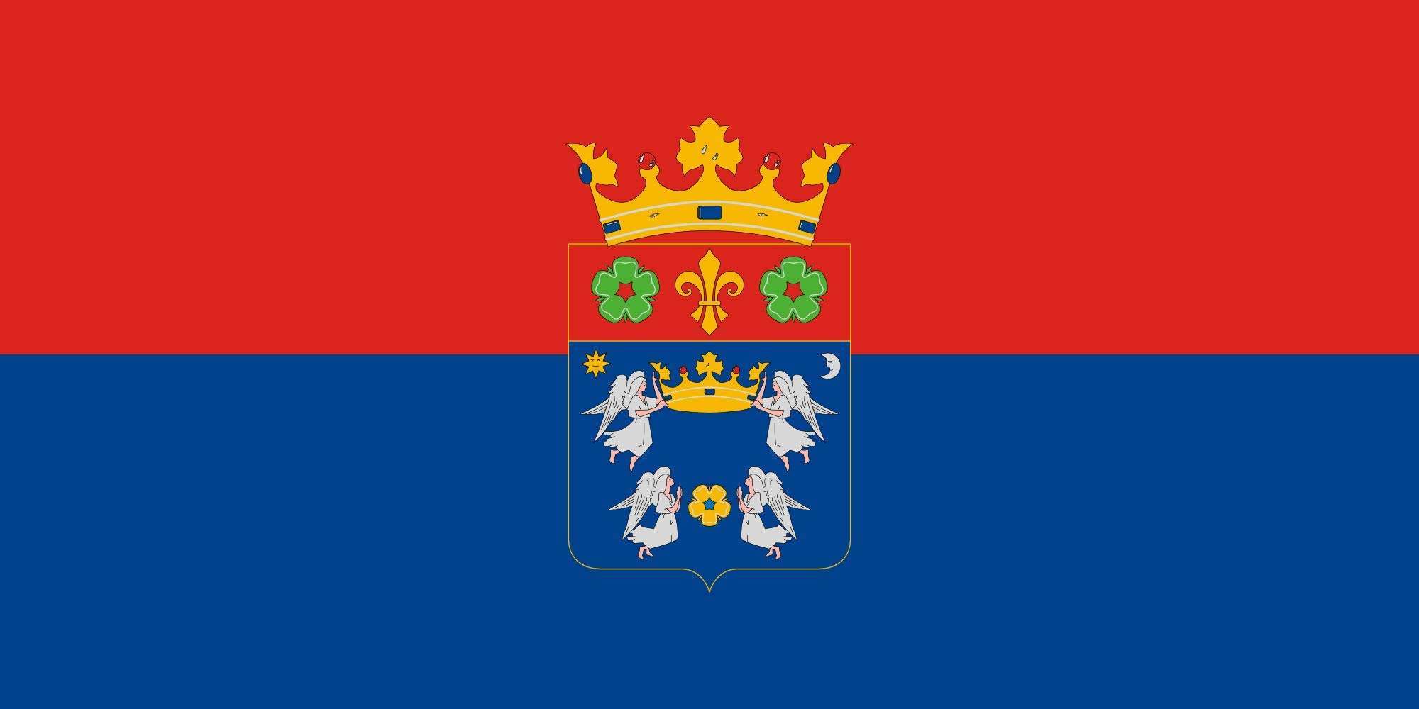 Drapeau Sárospatak grand modèle paysage 1.35m² aux finitions haute résistance