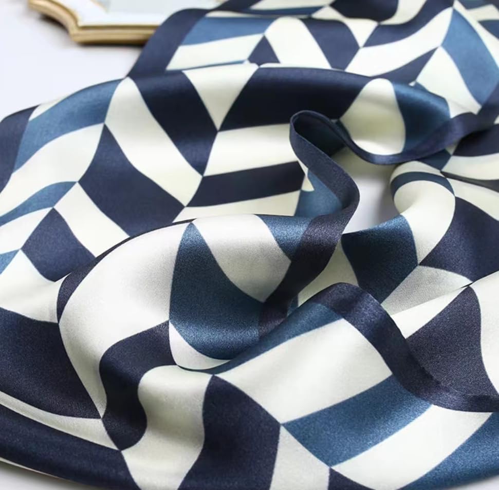 ANDANTINO 100% Silk Scarf for Women 58”*6.3” Long Shawls for Headscarf and Neck- Oblong Hair Wraps with Gift Packed - Image 6