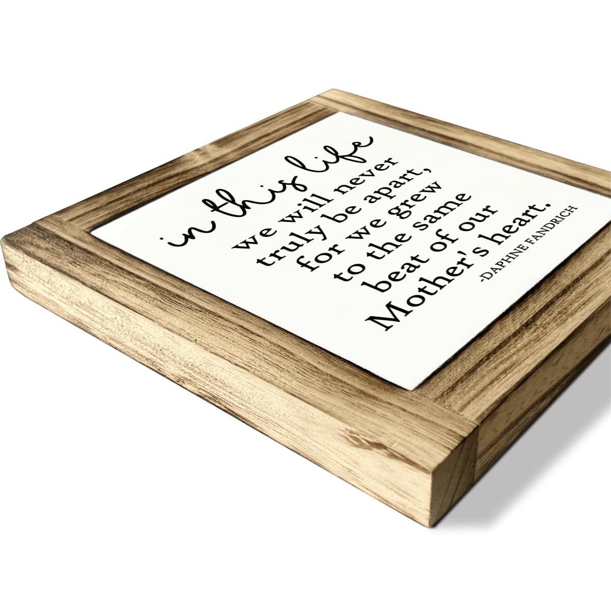 Home Decor Signs, Decorative Wooden Box Sign, Farmhouse Twins Signs, Grieving Sibling Decor, Birthday Gift for Sister or Brother, In This Life We Never Truly Be Apart Sign, 5.9×5.9 inches