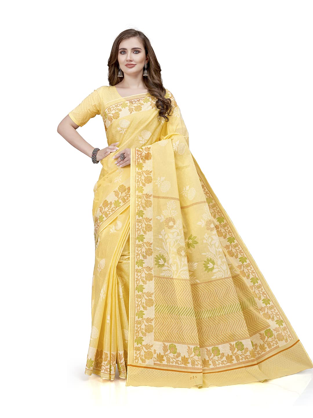 ratan Pure Cotton Printed Mulmul Saree for Women with Blouse Piece-picture-35