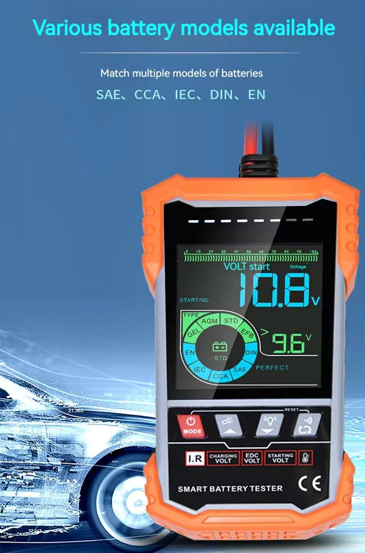 i-POOK PK59A/B Factory Direct 12V / 24V Batteria CCA Analizzatore Digitale Tester Batteria Automobile Smart Batteria Tester Smart Batteria (PK59A)