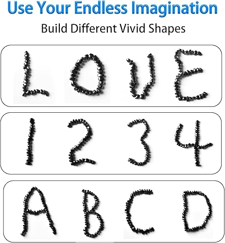 Miniatura 2 de Mini bolas magnéticas, más de 500 mini piedras magnéticas de ferrita, bolas magnéticas para adultos juguetes para ansiedad y estrés, juguetes de