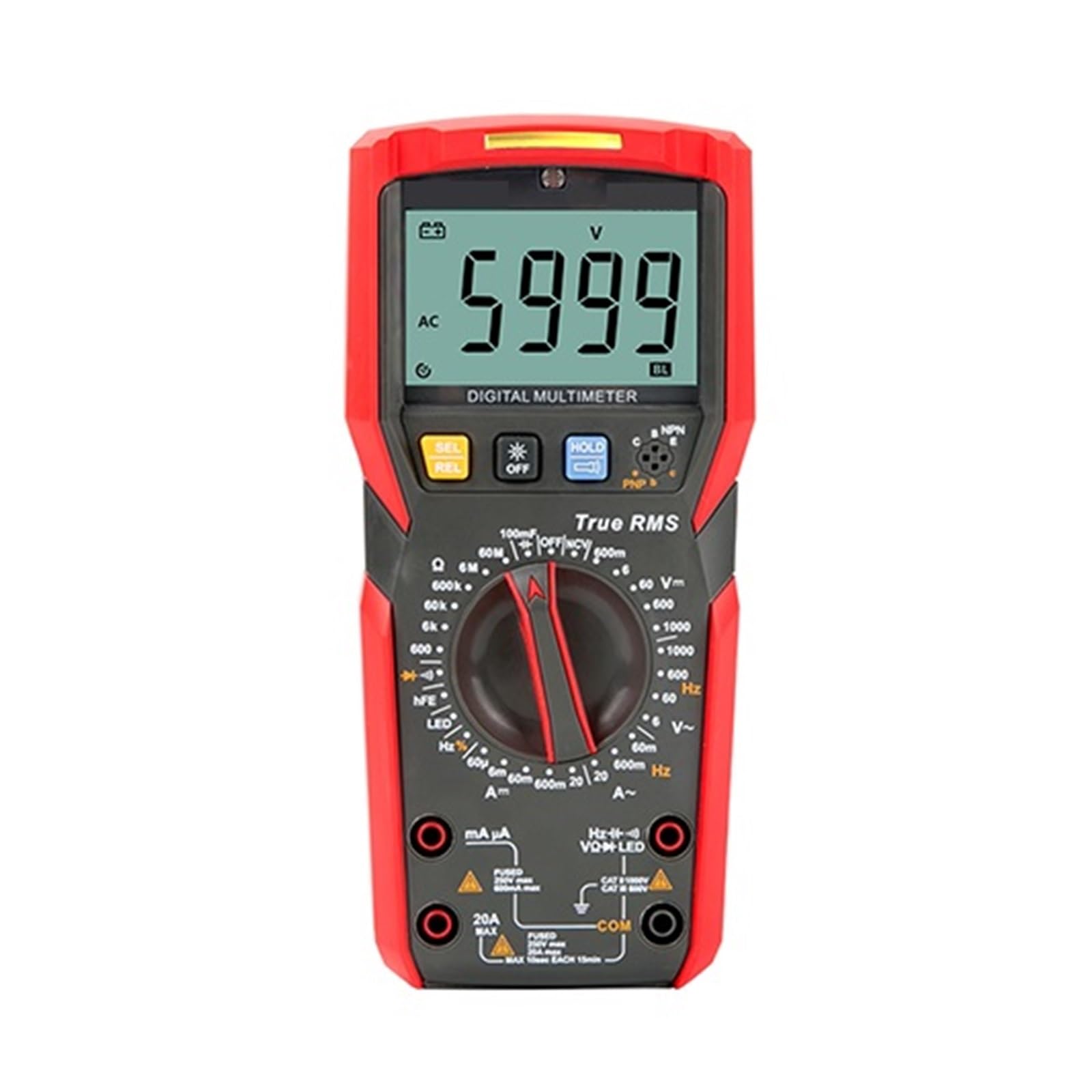 Multimetro Digitale True RMS NCV 20A Tester Di Resistenza Capacitiva Voltmetro Corrente AC DC(89XD)