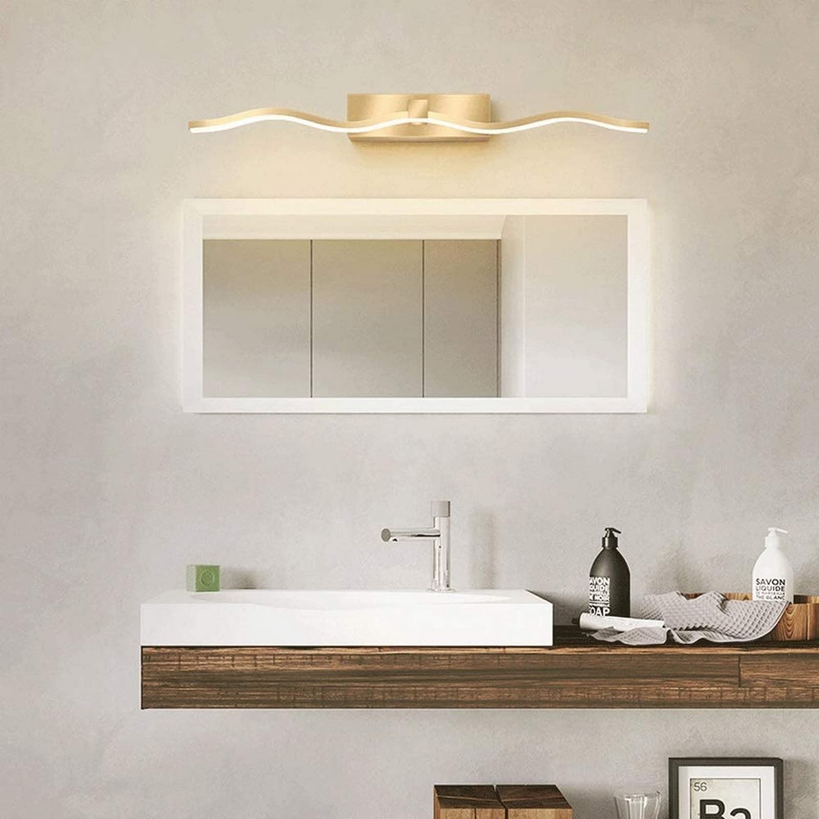 Aplique de pared moderno, luz de espejo Luz de tocador LED Lámpara frontal de espejo, Luz de espejo de maquillaje, Aplique de pared de baño, Lámparas frontales de espejo de vestidor Iluminación L