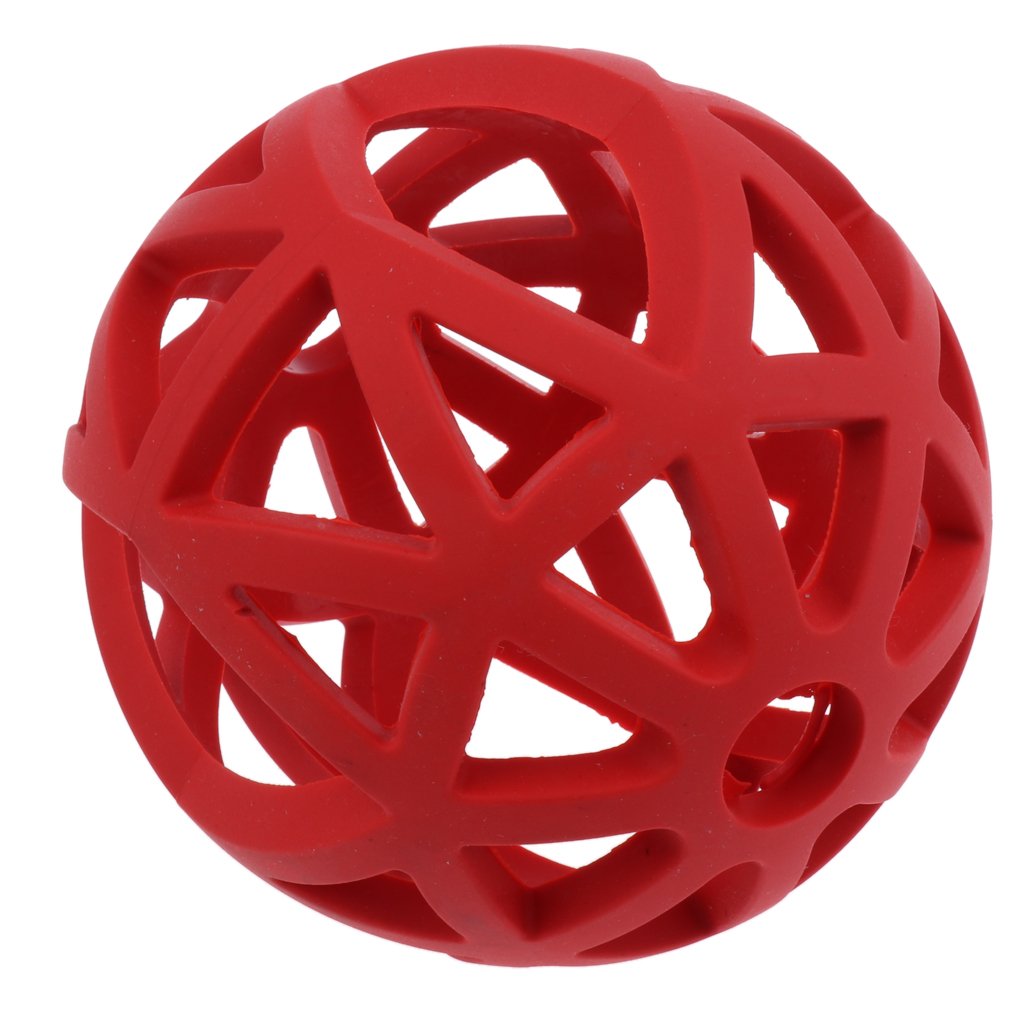 10 Set Mascota Perro Gato Masticar Juguete Interactivo Pelota Ejercicio Juguete Rojo - S